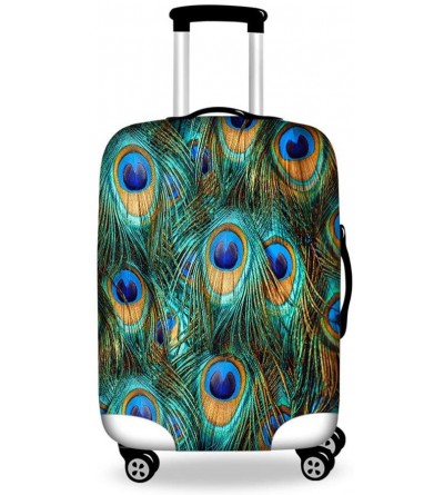 Sun Hats 18-21 Inch Stylish Peacock Feather Printed Luggage Protector Suitcase Protective Cover - Peacock Feather 1 - CU188NG...