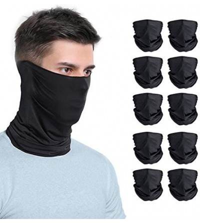 Balaclavas Bandanas Neck Gaiter Face Cover Scarf- Dust Wind Headwear Bandana for Men Women - 10 Pcs - C7198092ZC9 $38.25