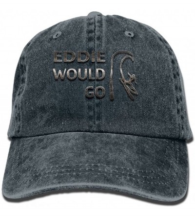 Cowboy Hats Eddie Would Go Trend Printing Cowboy Hat Fashion Baseball Cap for Men and Women Black - Navy - C9180H6SQA9 $14.88
