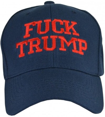 Baseball Caps Anti-Trump Hats (9 Styles) Fuck Trump/Dump Trump/Lock Him Up - Fuck Trump Navy Blue Red - CQ12H0F8C09 $14.81