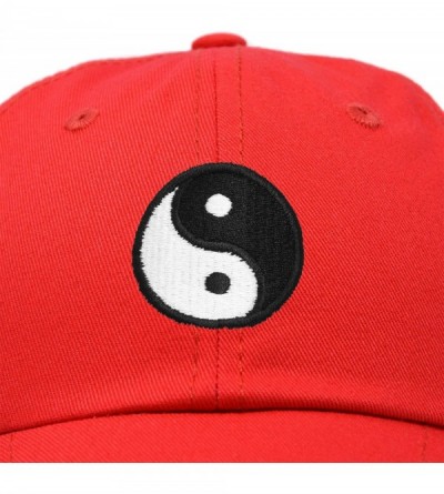 Baseball Caps Ying Yang Dad Hat Baseball Cap Zen Peace Balance Philosophy - Red - C118XOC9X54 $11.91
