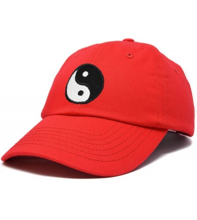 Baseball Caps Ying Yang Dad Hat Baseball Cap Zen Peace Balance Philosophy - Red - C118XOC9X54 $11.91