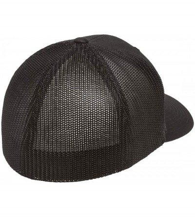 Baseball Caps Flexfit Trucker Hat for Men and Women - Breathable Mesh- Stretch Flex Fit Ballcap w/Hat Liner - Black - CJ18RUQ...