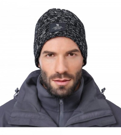Skullies & Beanies Beanie Hat for Men Women - Stretch & Soft Cable Knit Skull Cap Winter Warm Hats - Black - CC18W4D00CG $9.35