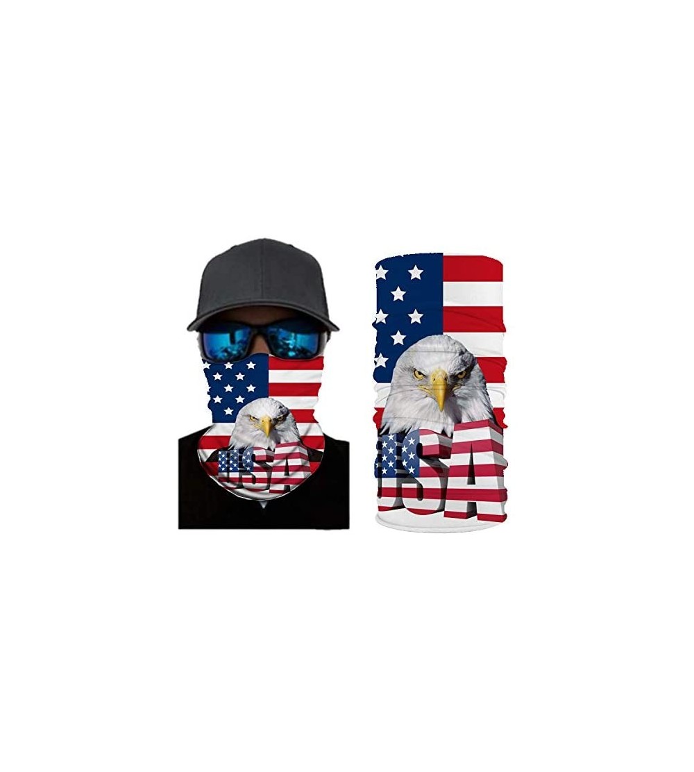 Balaclavas Stripes USA Flag Print Balaclava and Cool Skull Stars for Men Women Dust Wind Mask Neck Gaiter - Cy-wftj-55 - CE19...