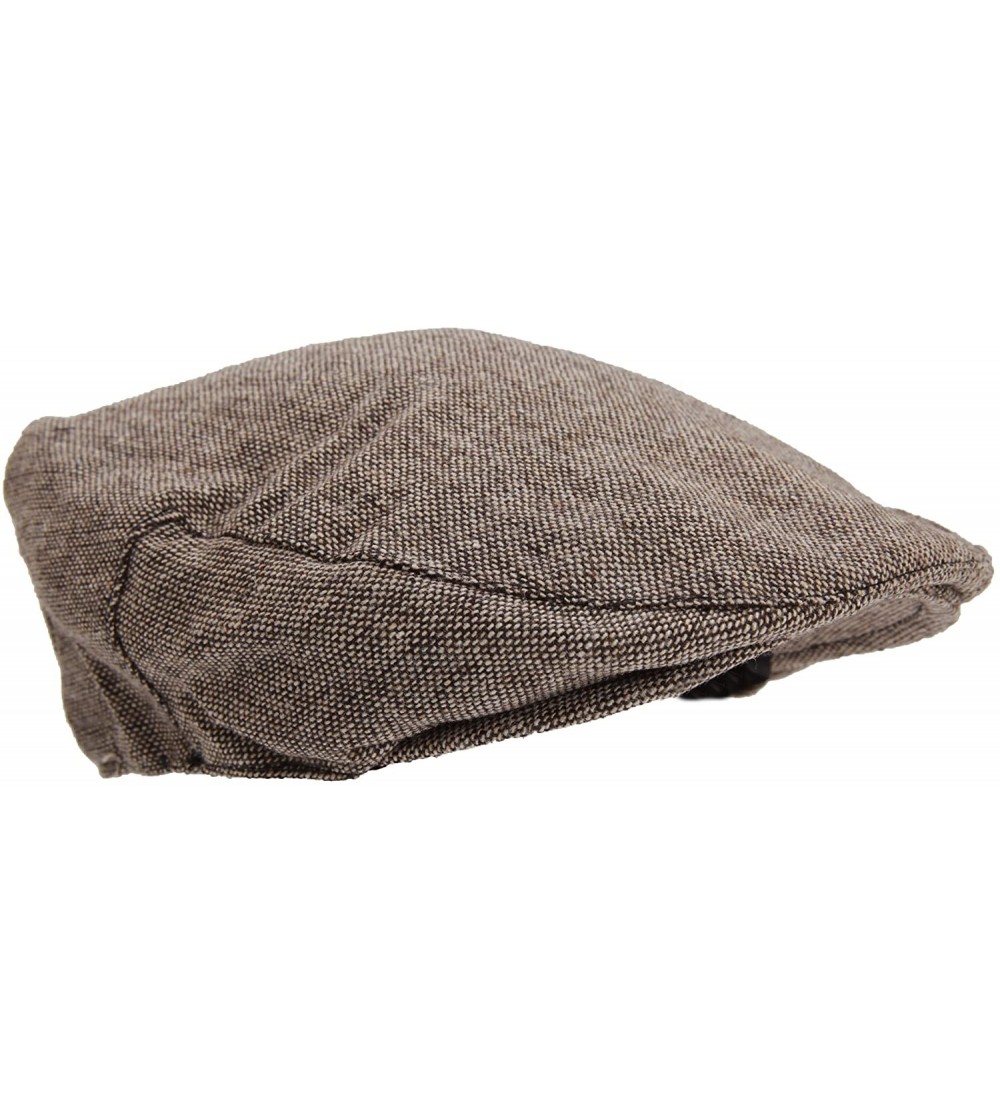 Newsboy Caps Mens Traditional Lined Flat Cap - Brown - CW129KNC6E7 $16.51