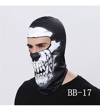 Balaclavas Balaclava Ski Mask- Thin Breathable 3D Bandana Full Face Ninja Masks - Bb-17 - C3184SDNTZY $16.56