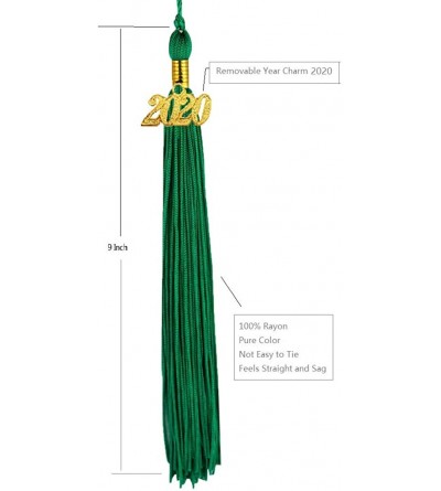 Skullies & Beanies 2020 Matte Graduation Cap with Tassel for High School College Graduates - Emerald Green - CO195RDSWHS $17.98