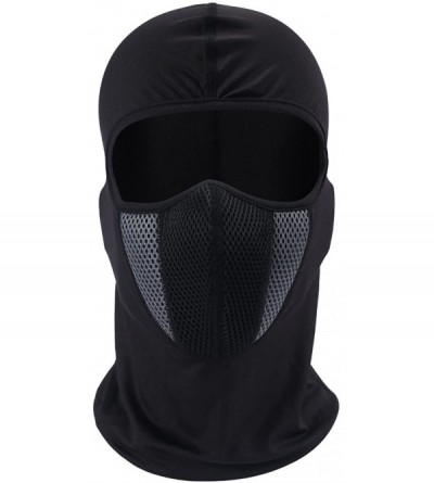 Balaclavas Windproof Face Mask-Balaclava Hood-Cold Weather Motorcycle Ski Mask - Black Gray - C118YQ4OAN3 $19.85