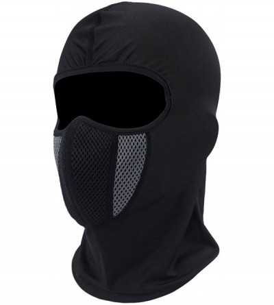 Balaclavas Windproof Face Mask-Balaclava Hood-Cold Weather Motorcycle Ski Mask - Black Gray - C118YQ4OAN3 $9.56