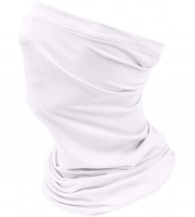 Balaclavas UV Protection Face Mask Ice Neck Gaiter Windproof Scarf Bandana Headband - White - C5197X66CDX $12.72