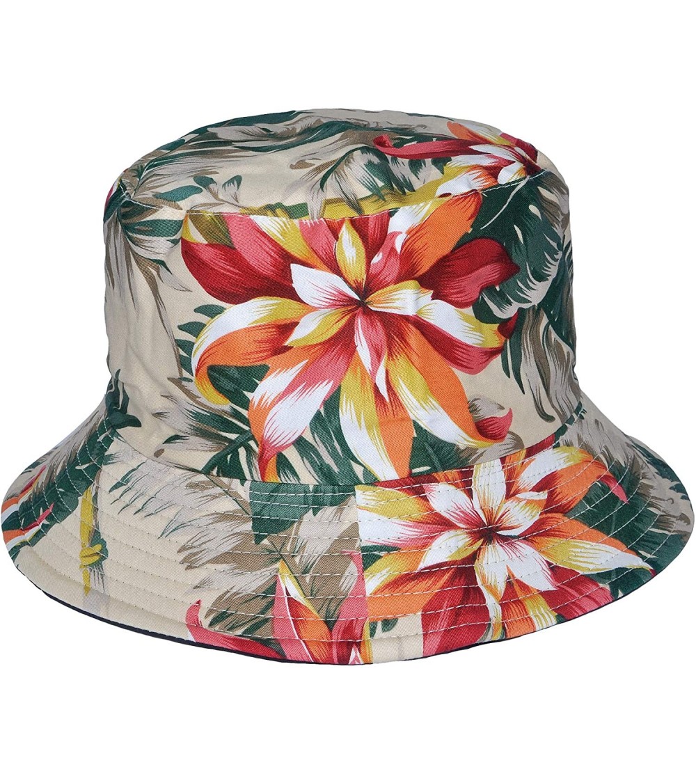 Bucket Hats Fashion Print Bucket Hat Summer Fisherman Cap for Women Men - Flowers - CD18TI924Q6 $10.05