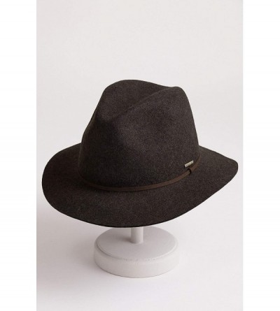 Fedoras Edward Crushable Wool Felt Safari Hat - Brown - CL186TOKA77 $53.48