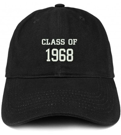 Baseball Caps Class of 1968 Embroidered Reunion Brushed Cotton Baseball Cap - Black - CT18CO9L6NK $40.13