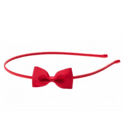 Headbands Girls"Lana" Small Grosgrain Bow Headband O/S Red - Red - CW11RIGCDL5 $9.80