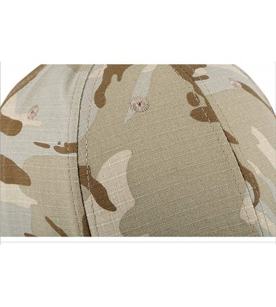 Baseball Caps Structured Camouflage Baseball Caps for Men Women Outdoor Hunting Hats - Khaki - C518QRRUL8Q $9.96
