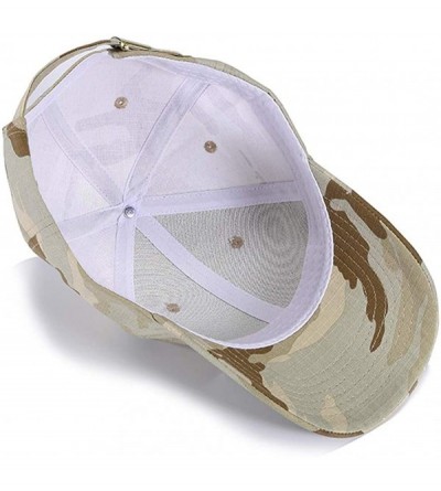 Baseball Caps Structured Camouflage Baseball Caps for Men Women Outdoor Hunting Hats - Khaki - C518QRRUL8Q $9.96
