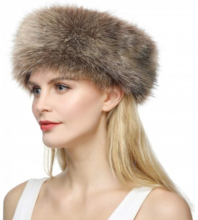 Cold Weather Headbands Womens Faux Fur Headband Winter Earwarmer Earmuff Hat Ski - Raccoon - C212K3NDNSV $22.45