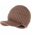 Skullies & Beanies Men's Winter Hat Outdoor Newsboy Hat Warm Thick Lambswool Knit Beanie Cap - Khaki1 - C318A876S75 $24.62