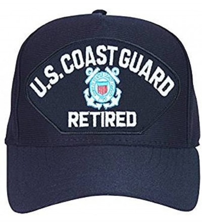 Baseball Caps U.S. Coast Guard Retired with Insignia Ball Cap Black - C812O4OGJMF $20.78