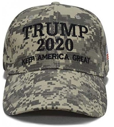 Baseball Caps Donald Trump 2020 Keep America Great Cap Adjustable Baseball Hat with USA Flag - Breathable Eyelets - CN18GESXN...