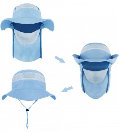Sun Hats Outdoor Cycling Protection Foldable Sunshade - Blue-A - C2196XM7CUA $13.72