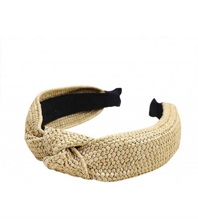 Headbands Women Hair Bands Natural Lafite Straw Handmade Headband Twist Knot 2019 - Style 3 - C818SU90N05 $9.16