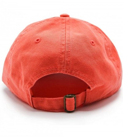 Baseball Caps Mens Embroidered Adjustable Dad Hat - Yin Yang Embroidered (Coral) - CT199OHN2CX $26.87