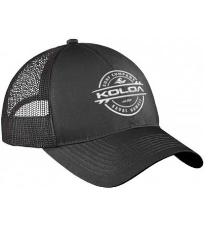 Baseball Caps Old School Curved Bill Mesh Snapback Hats - Charcoal With White Embroidered Logo - CC18R4K5G2M $18.66