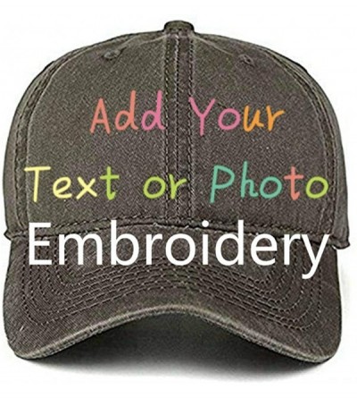 Baseball Caps Custom Embroidered Baseball Hat-Personalized Hat-Trucker Cap for Men/Women(Black) - Coffee - C918H7ANIUM $19.27