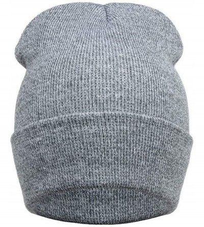 Fedoras Unisex Outdoor Winter Men Knit Crochet Ski Hat Braided Headdress Cap - Gray - C318LH9LQD0 $10.64