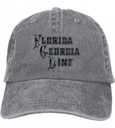 Baseball Caps Washed Dyed Adjustable Jeans Baseball Cap with Florida Georgia Line Logo for Men's & Women - Gray - CI18XQ4RDZY...