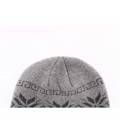 Skullies & Beanies Men's Winter Hat Warm Knitted Wool Thick Beanie Skull Cap for Men Women Gifts - Gray - CV192TOEX4K $10.95