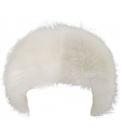 Cold Weather Headbands Women's Faux Fur Headband Winter Russian Ski Earwarmer with Fleece Lining - White - CW12NE3O004 $14.54