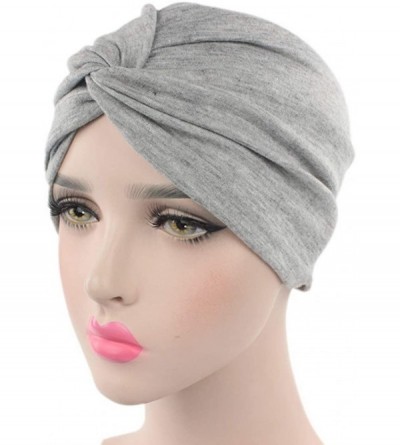 Skullies & Beanies Knotted Cotton Turban Hat Chemo Cap Headbands Muslim Turban for Women Hair Accessories - X4 - CW18RGXC97M ...