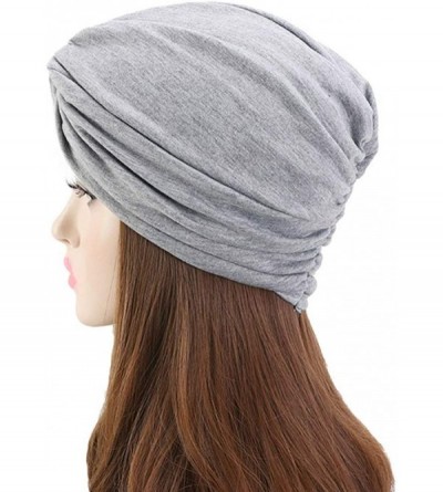 Skullies & Beanies Knotted Cotton Turban Hat Chemo Cap Headbands Muslim Turban for Women Hair Accessories - X4 - CW18RGXC97M ...