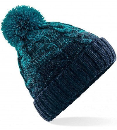 Skullies & Beanies Unisex Ombre Styled Beanie - Teal/French Navy - CK188LXLQGH $8.89