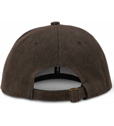Baseball Caps Premium Adjustable Baseball Caps for Men and Women - Waxed Brown - CE18XRRZ856 $19.31
