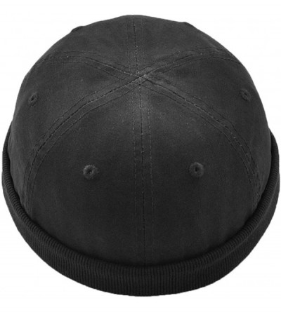 Baseball Caps Unisex Men Womens Brimless Ball Skull Caps- Mechanic Painter Fisherman Hat - Black - C518GTLZ7ZU $18.47