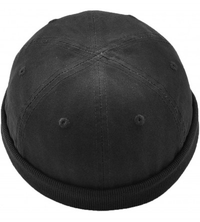 Baseball Caps Unisex Men Womens Brimless Ball Skull Caps- Mechanic Painter Fisherman Hat - Black - C518GTLZ7ZU $18.47