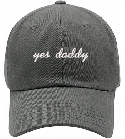 Baseball Caps Yes Daddy Embroidered Low Profile Deluxe Cotton Cap Dad Hat - Vc300_charcoal - CC18OE084T6 $33.67
