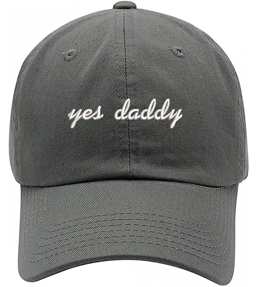 Baseball Caps Yes Daddy Embroidered Low Profile Deluxe Cotton Cap Dad Hat - Vc300_charcoal - CC18OE084T6 $19.18