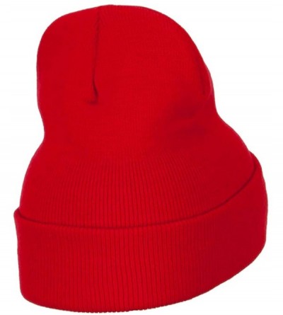 Skullies & Beanies Skeleton Mouth Embroidered Long Beanie - Red - CG18K2O2INE $25.12