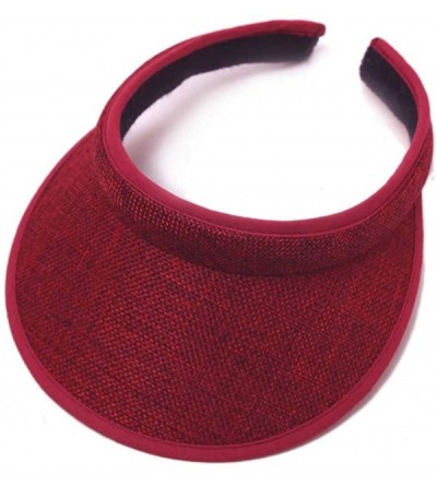 Visors Ultralight Visor with Twill- Moisture Wicking and Reflective Sports Visor- Multiple Colors - Red - CW18SQMW6EM $9.27