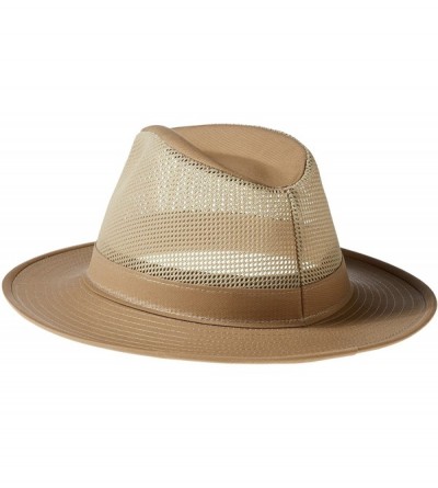 Cowboy Hats Men's Hiker Crushable Mesh Breezer UPF 50+ Hat - Khaki - CT115WT3SRN $23.59