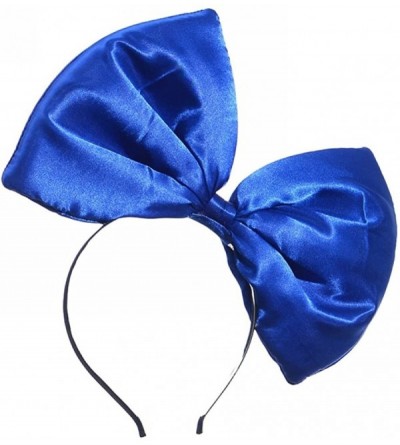 Headbands Women Huge Bow Headband Cute Bowknot Hair Hoop for Halloween Cosplay - Blue - CJ186U79TM2 $9.23
