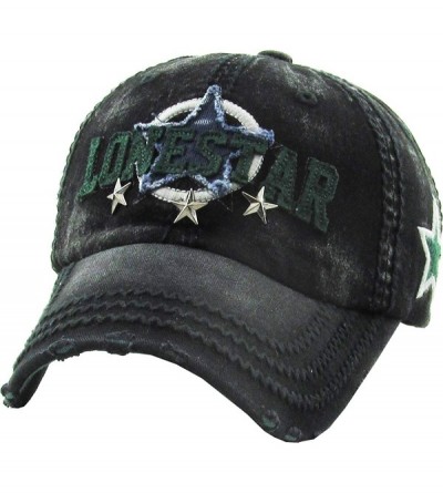 Baseball Caps Lonestar Collection Big T Western Dallas Houston Hats Vintage Distressed Baseball Cap Dad Hat Adjustable - C518...