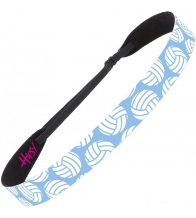 Headbands Cute Adjustable No Slip I Love Volleyball Headbands for Girls & Women - Volleyball Mixed Light Blue 3pk - CK188EAUQ...