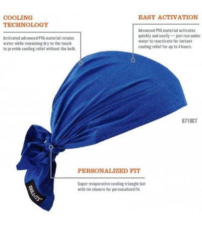Skullies & Beanies Chill-Its 6710CT Evaporative Cooling Dew Rag- Red Western - Blue - 2-pack - C7118QED9CZ $15.06