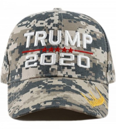 Baseball Caps Trump 2020 President Keep America Great Flag Cotton 3D Cap - 2020 Trump - Digi Camo - C718ZAT7NK0 $12.36
